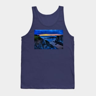 Hayle Beach Godrevy Lighthouse Sunset Tank Top